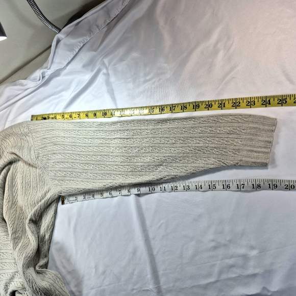 Tricots St. Raphael Men's XL Silk Cashmere Wool V-Neck Sweater Oatmeal Beige - Picture 9 of 12